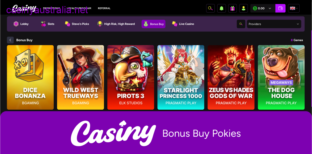 Casiny bonus buy pokies feature