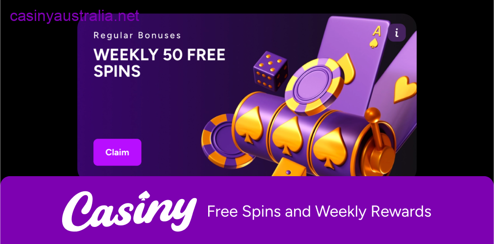 Casiny free spins weekly rewards