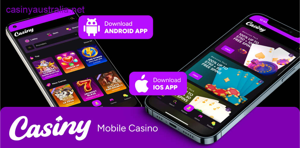 Casiny mobile casino gaming app