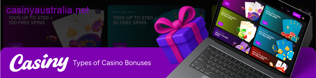 Casino bonus types and options