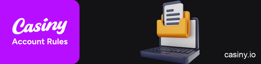 Casiny account creation and KYC policy