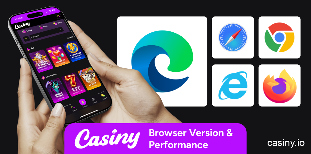 Casiny browser version mobile performance