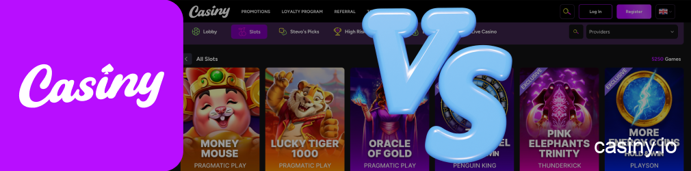 Casiny comparison with other online casinos