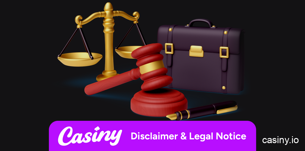Casiny disclaimer and legal responsibility note