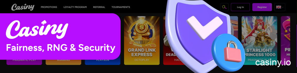 Casiny casino RNG fairness and security