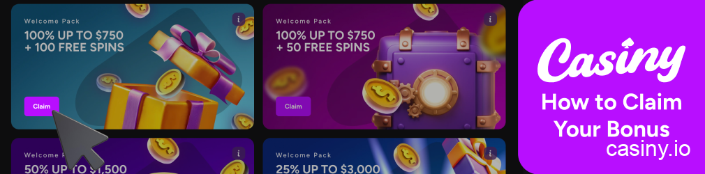 Casiny guide to claiming casino bonus
