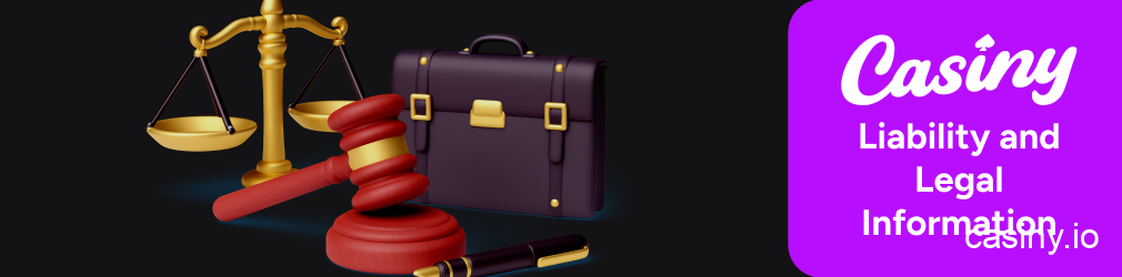 Casiny legal liability and arbitration terms