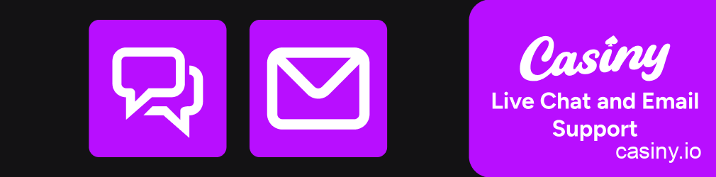Casiny live chat and email help