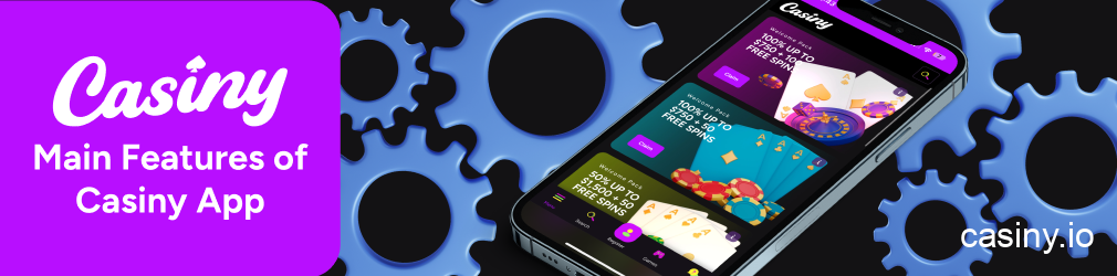 Casiny app main features Australia