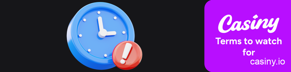 Casiny bonus wagering terms and conditions