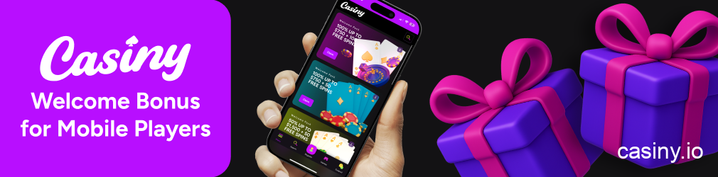 Casiny welcome bonus for mobile players