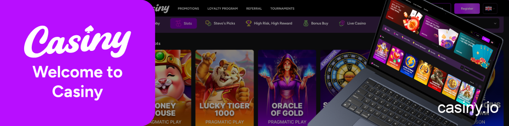 Casiny welcome introduction for players