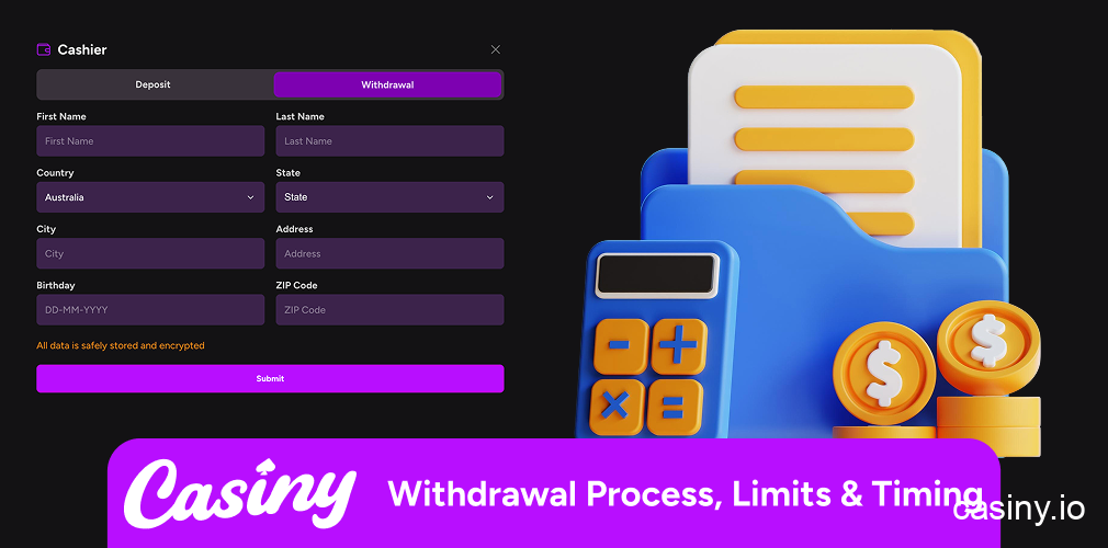 Casiny withdrawal process and time limits